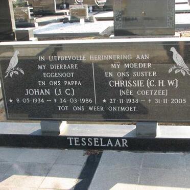 TESSELAAR J.C. 1954-1986 &amp; C.H.W. COETZEE 1938-2005