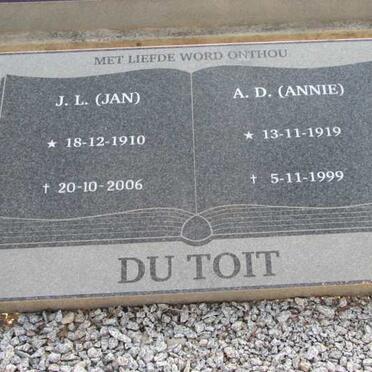 TOIT J.L., du 1910-2006 &amp; A.D. 1919-1999