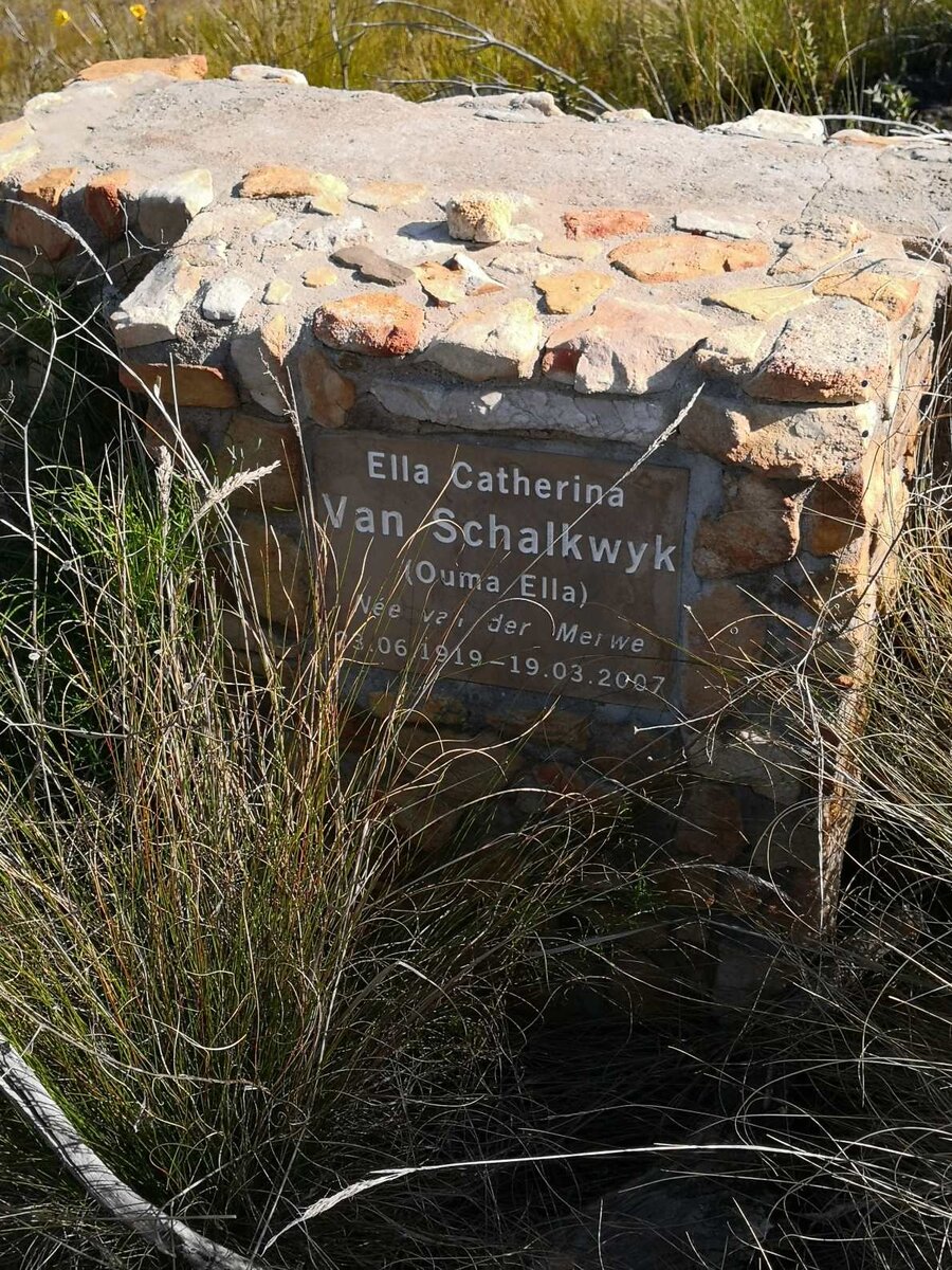 SCHALKWYK Ella Catherina, van nee VAN DER MERWE 1919-2007