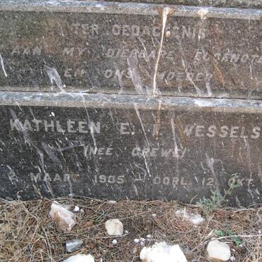 WESSELS Kathleen E. nee GREWE 1905-1948