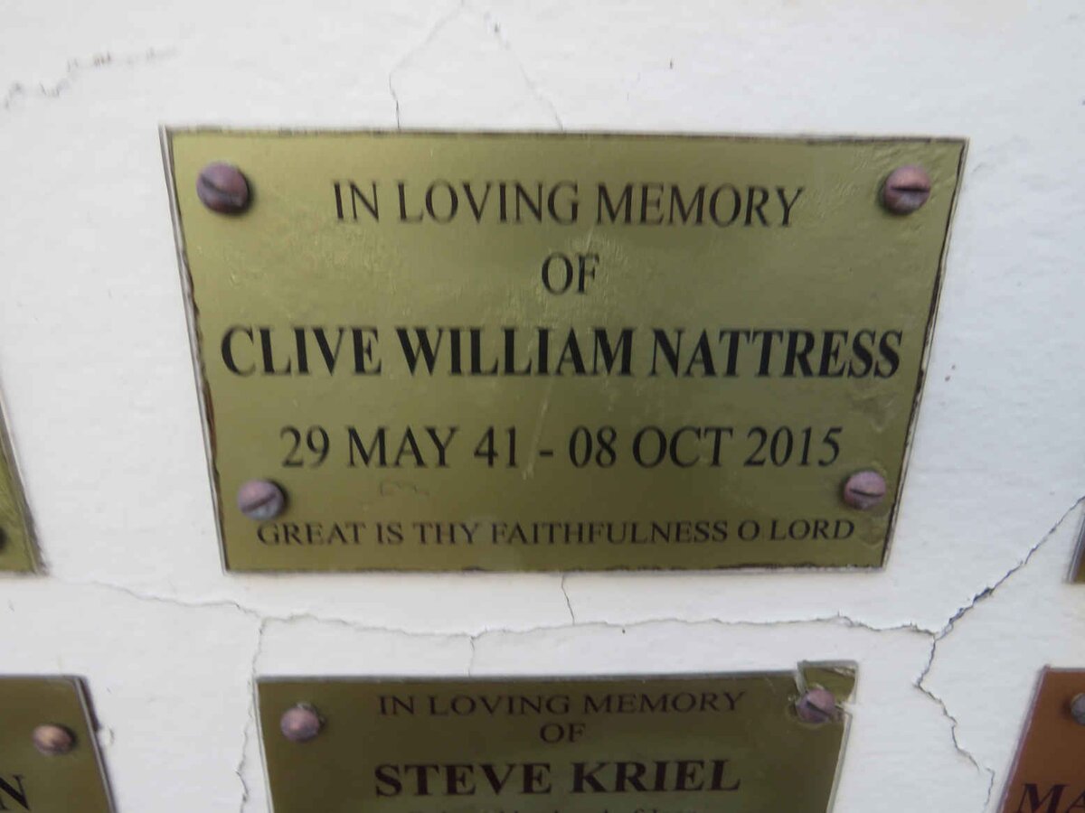 NATTRESS Clive William 1941-2015