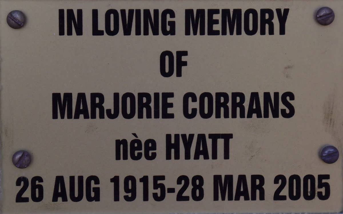 CORRANS Marjorie nee HYATT 1915-2005