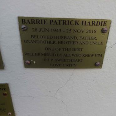 HARDIE Barrie Patrick 1943-2018