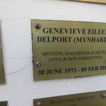 DELPORT Genevieve Eileen nee MYNHARDT 1973-2012