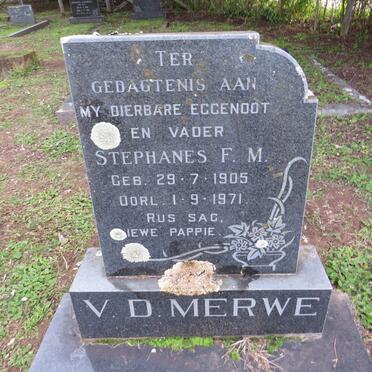 MERWE Stephanus F.M., v.d. 1905-1971