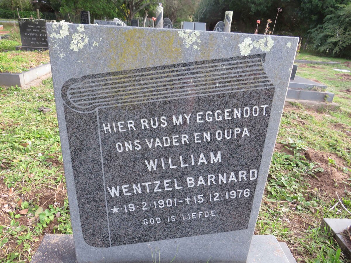 BARNARD William Wentzel 1901-1976