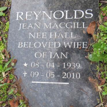REYNOLDS Jean Macgill nee HALL 1939-2010