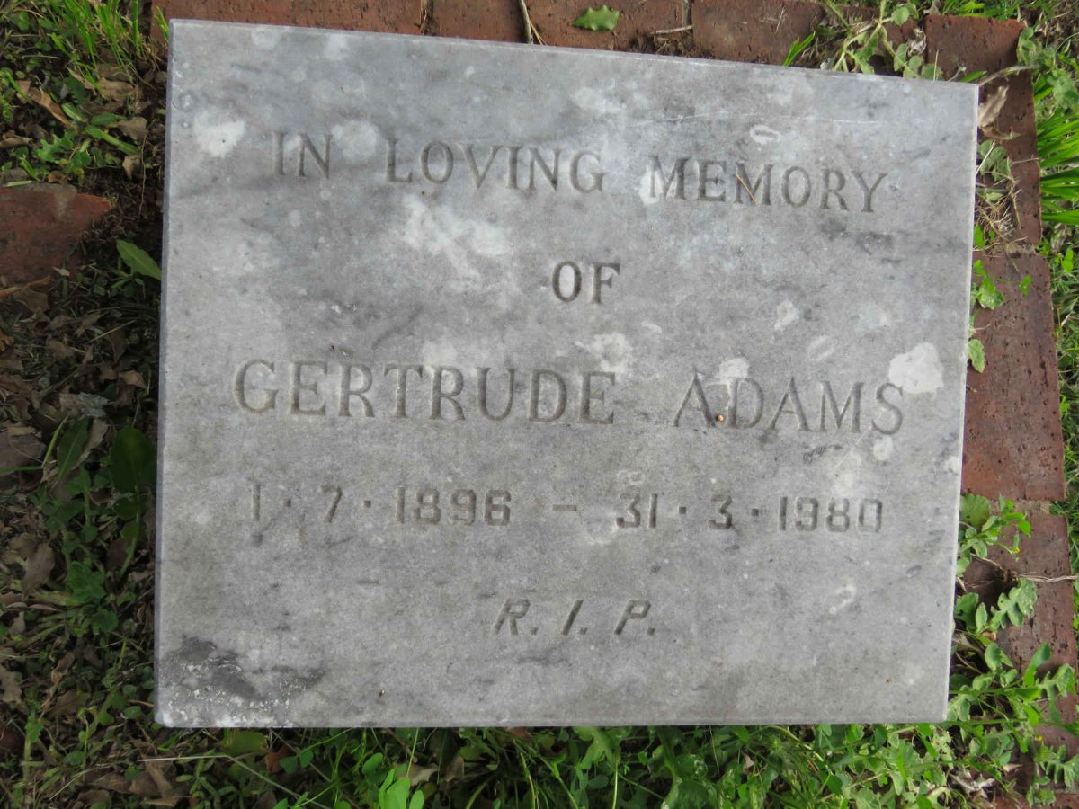 ADAMS Gertrude 1896-1980