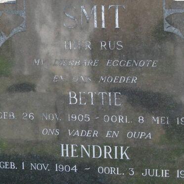 SMIT Hendrik 1904-1986 &amp; Bettie 1905-1959
