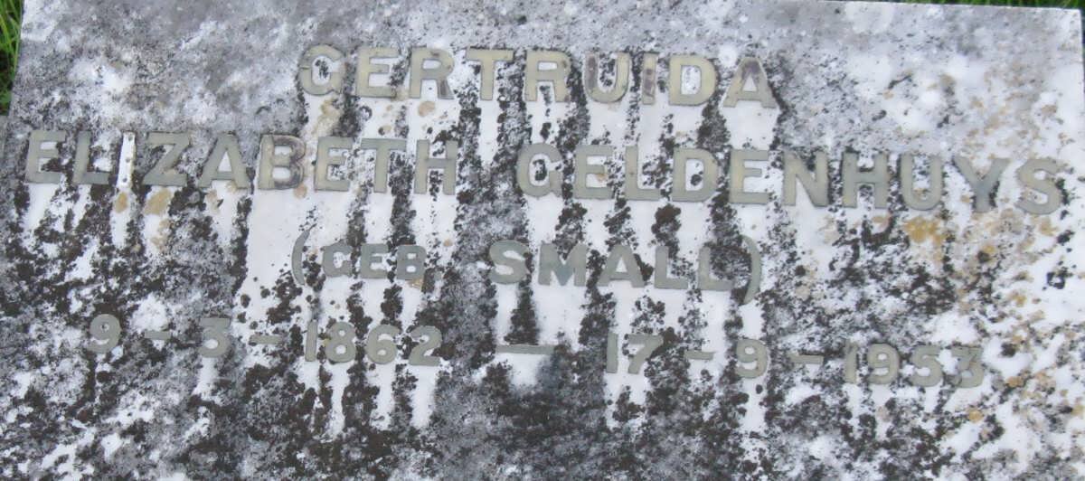 GELDENHUYS Gertruida Elizabeth nee SMALL 1862-1953