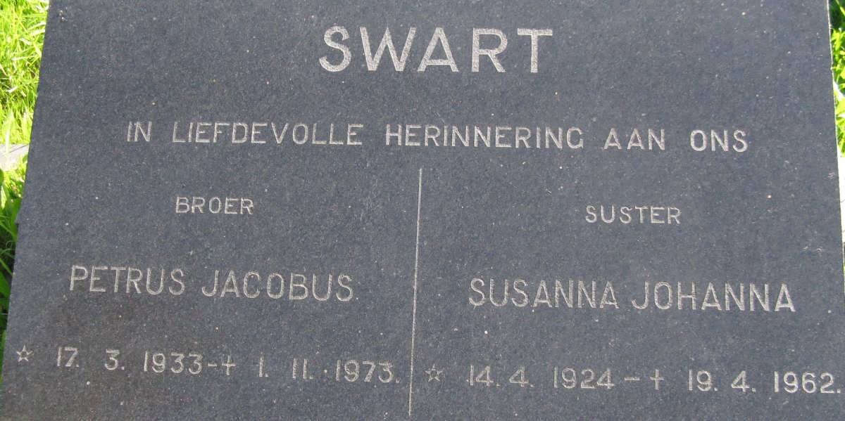 SWART Petrus Jacobus 1922-1973 :: SWART Susanna Johanna 1924-1962