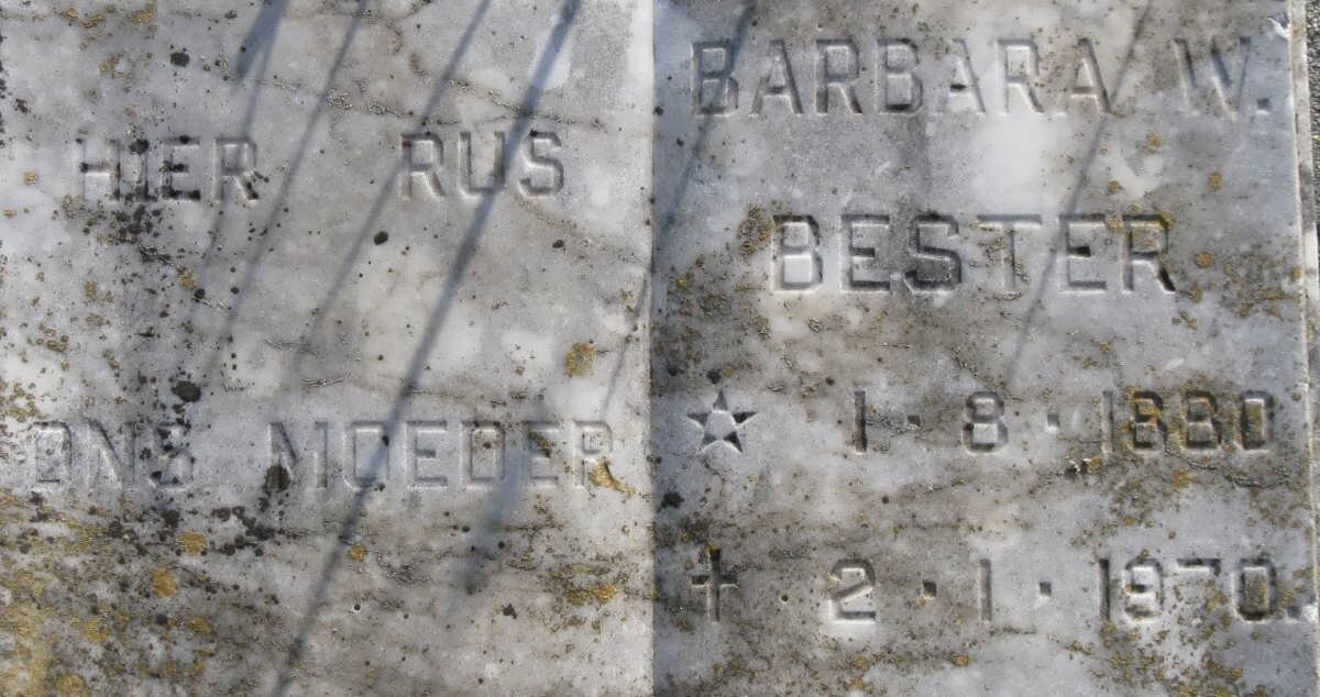 BESTER Barbara W. 1890-1970