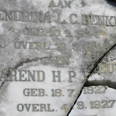 BEUKES Barend H.P. 1927-1927 :: BEUKES Hendrina L.C. 1924-1926
