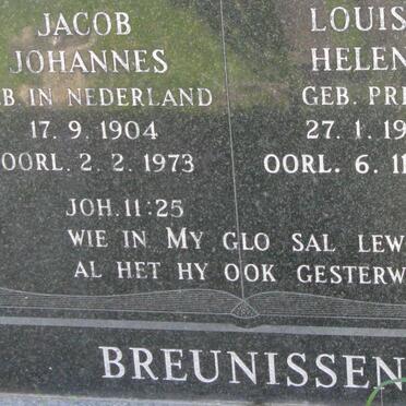 BREUNISSEN Jacob Johannes 1904-1973 &amp; Louisa Helena PRINS 1905-1974