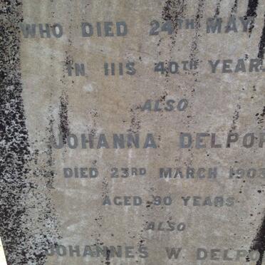 DELPORT Johannes -1858 &amp; Johanna -1903