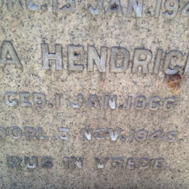 HENDRICKS Johannes 1864-1944 &amp; Eva 1866-1945