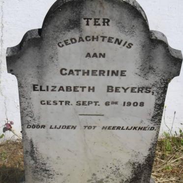 BEYERS Catherine Elizabeth -1908