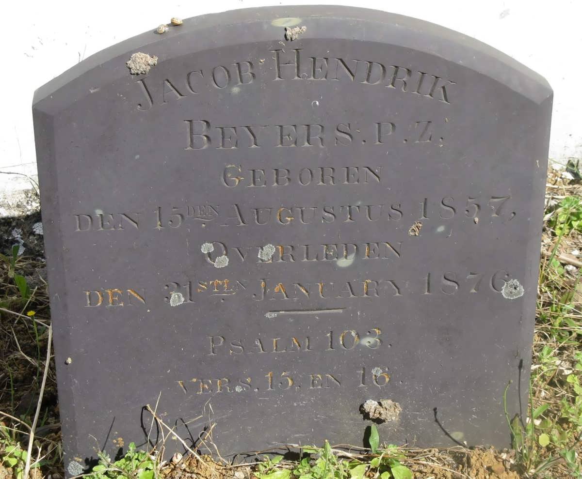 BEYERS Jacob Hendrik 1857-1976