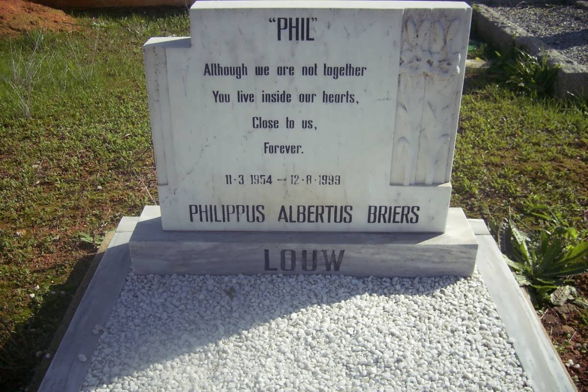 LOUW Philippus Albertus 1954-1999