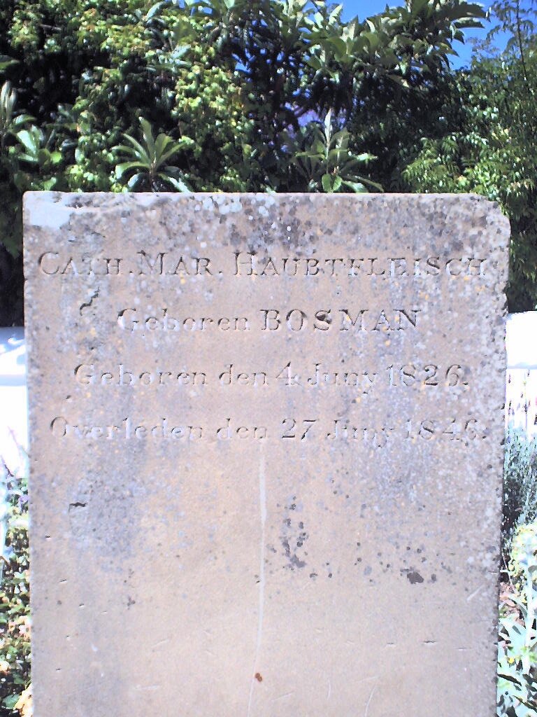 HAUBTFLEISCH Cath. Mar. nee BOSMAN 1826-1846