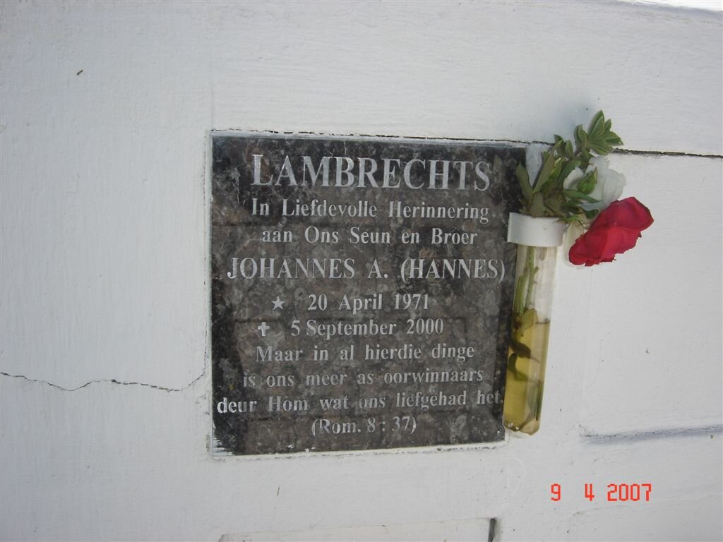 LAMBRECHTS Johannes 1971-2000