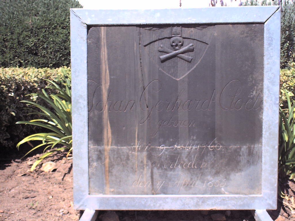 CLOETE Johan Gerhard 1760-1805