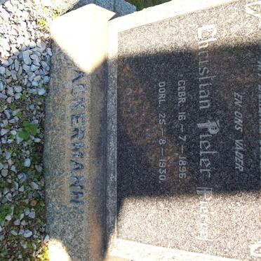 ACKERMANN Christian Pieter 1896-1930