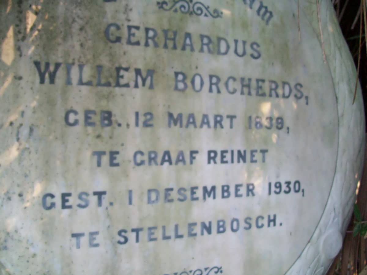 BORCHERDS Gerhardus Willem 1839-1930