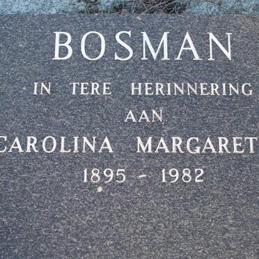 BOSMAN Carolina Margaretha 1895-1982