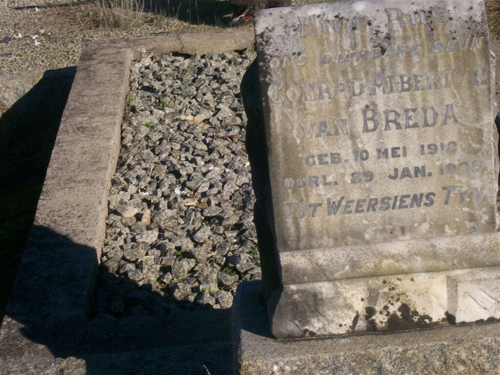 BREDA Conrad Albertyn, van 1912-1938