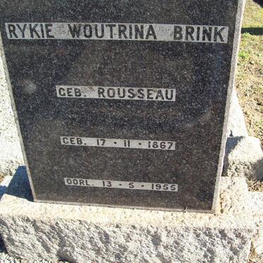 BRINK Rykie Woutrina nee ROUSSEAU 1867-1955