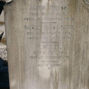 BRINK Alida P. 1823-1882 :: MARAIS David P. 1816-1888 :: MARAIS P. 1845-1902