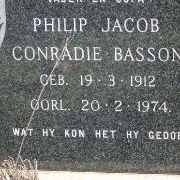 BASSON Philip Jacob Conradie 1912-1974