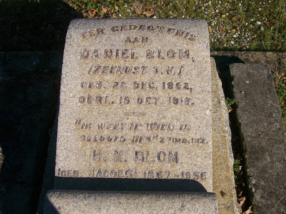 BLOM Daniel 1862-1918 &amp; H.M. JACOBS 1867-1956