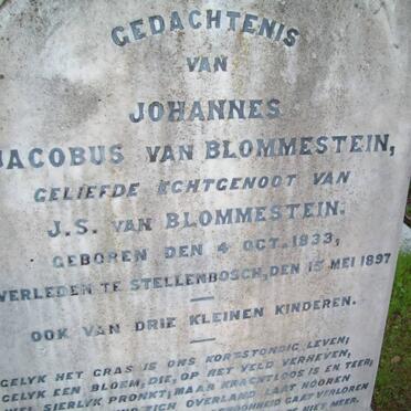 BLOMMENSTEIN Johannes Jacobus 1833-1897 &amp; J.S. MARAIS 1844-1907