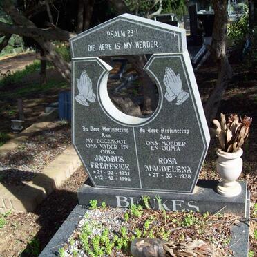 BEUKES Jacobus Frederick 1931-1996 &amp; Rosa Magdalena 1938-