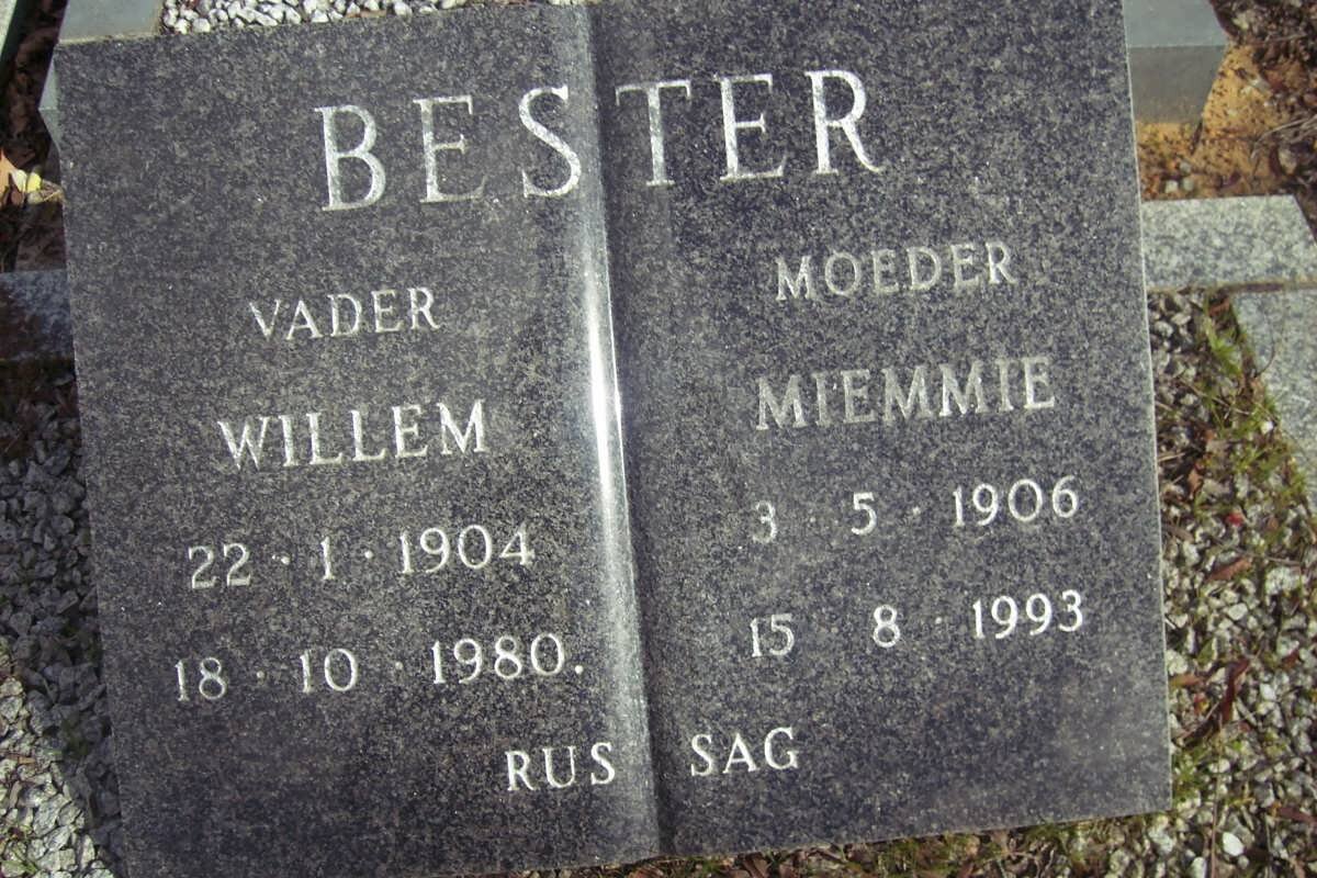 BESTER Willem 1904-1980 &amp; Miemmie 1906-1993