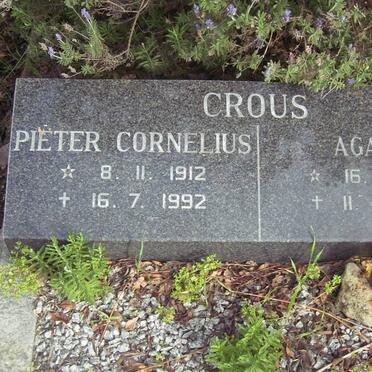 CROUS Pieter Cornelius 1912-1992 &amp; Agatha 1915-1996