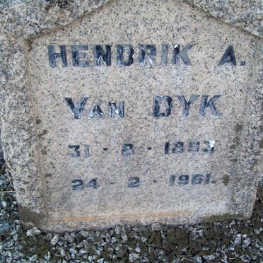 DYK Hendrik A., van 1893-1961