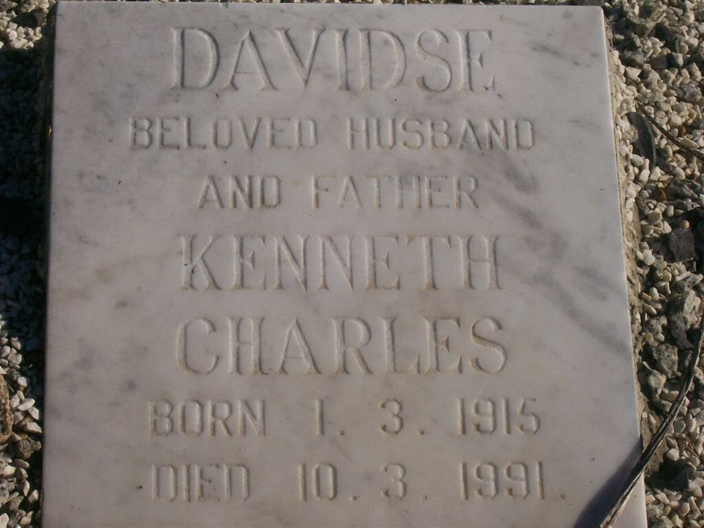 DAVIDSE Kenneth Charles 1915-1991
