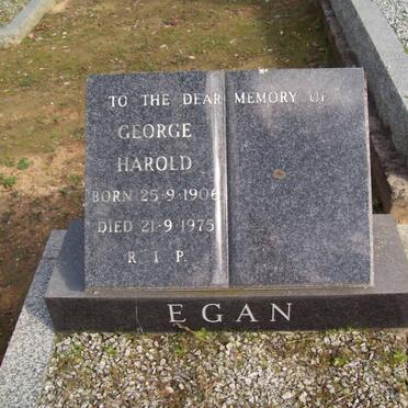 EGAN George Harold 1906-1975