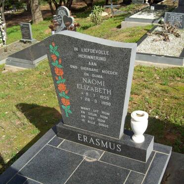 ERASMUS Naomi Elizabeth 1935-1998
