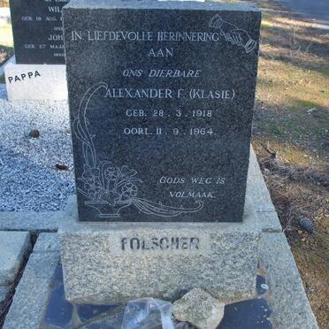 FOLSCHER Alexander 1918-1964