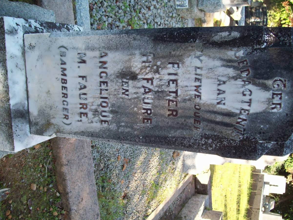 FAURE Pieter H. &amp; Angelique M. BAMBERGER :: FAURE Jacobus C. :: FAURE Pieter H. :: HUGO Alexina J. nee FAURE