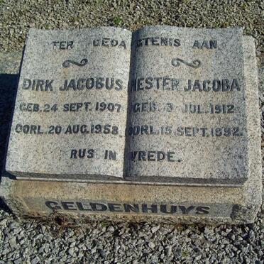GELDENHUYS Dirk Jacobus 1907-1958 &amp; Hester Jacoba 1912-1992