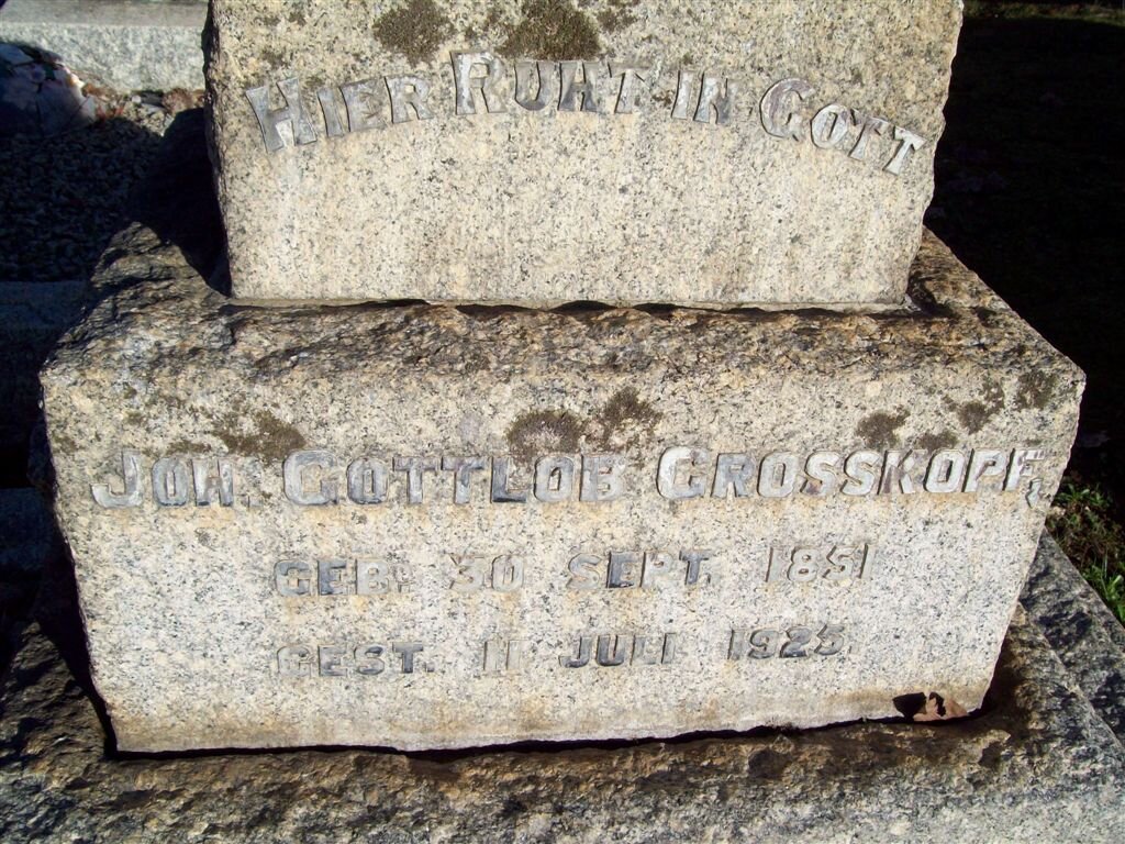 GROSSKOPF J. Gottlob 1851-1925