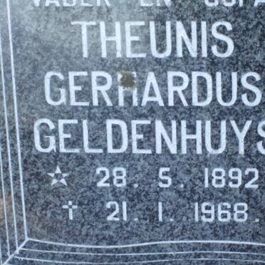 GELDENHUYS Theunis Gerhardus 1892-1968
