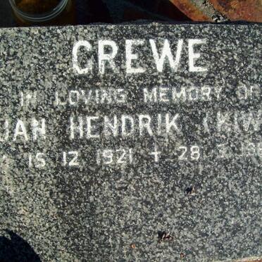 CREWE Jan Hendrik 1921-198?