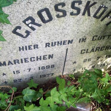 GROSSKOPF Clärchen 1890-1979 &amp; Mariechen 1898-1977