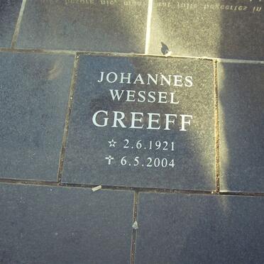 GREEFF Johannes Wessel 1921-2004